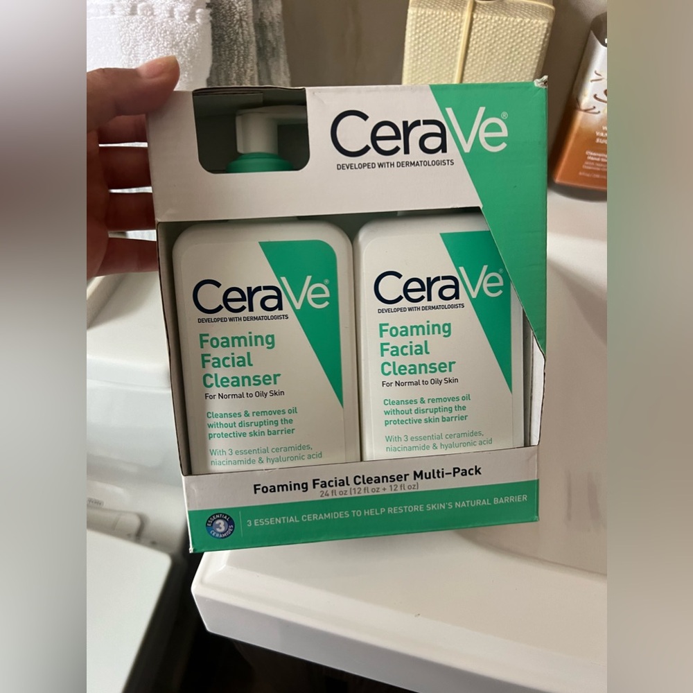Brand new not opened Cerave oily skin cleansers Value pack